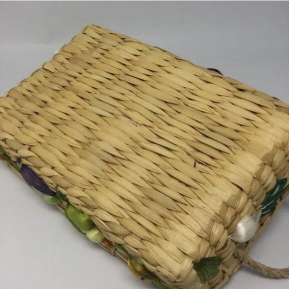 Vintage Straw Tray Decorative Fruit Baskets Set of 2 1960'S - Picture 14 of 14